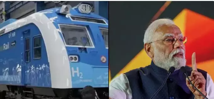 PM ने देश की पहली हाइड्रोजन ट्रेन को रवाना किया, दुनिया का 5वां देश बना भारत PM ने देश की पहली हाइड्रोजन ट्रेन को रवाना किया, दुनिया का 5वां देश बना भारत
