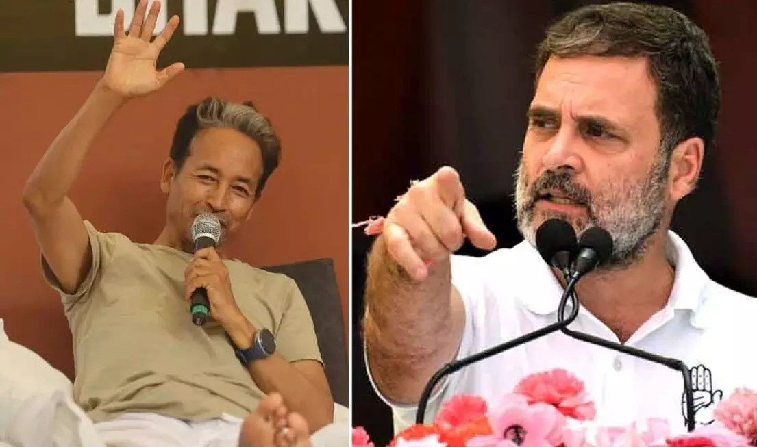 Rahul Gandhi on Sonam Wangchuk: सोनम वांगचुक को जंतर-मंतर से हटाने पर भड़के राहुल गांधी, बोले - असत्य और हिंसा मोदी सरकार के मूल सिद्धांत Rahul Gandhi on Sonam Wangchuk: सोनम वांगचुक को जंतर-मंतर से हटाने पर भड़के राहुल गांधी, बोले - असत्य और हिंसा मोदी सरकार के मूल सिद्धांत