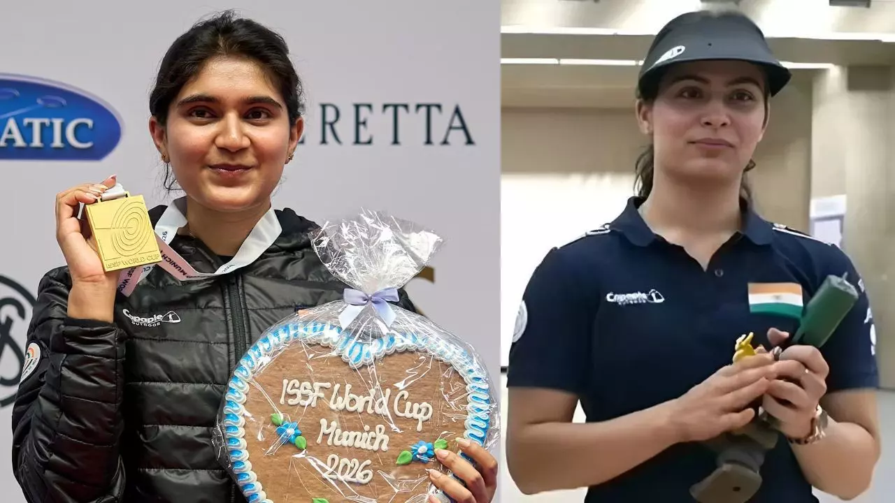 ISSF Shooting WC 2026: ISSF वर्ल्ड कप में भारत की ईशा सिंह ने जीता गोल्ड, मनु भाकर को मिला ब्रॉन्ज
