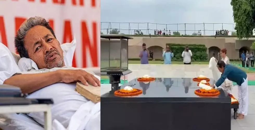 Sonam Wangchuk: अस्पताल से छुट्टी के बाद राजघाट पहुंचे सोनम वांगचुक, बोले- गांधीजी का रास्ता आज भी सबसे सही Sonam Wangchuk: अस्पताल से छुट्टी के बाद राजघाट पहुंचे सोनम वांगचुक, बोले- गांधीजी का रास्ता आज भी सबसे सही