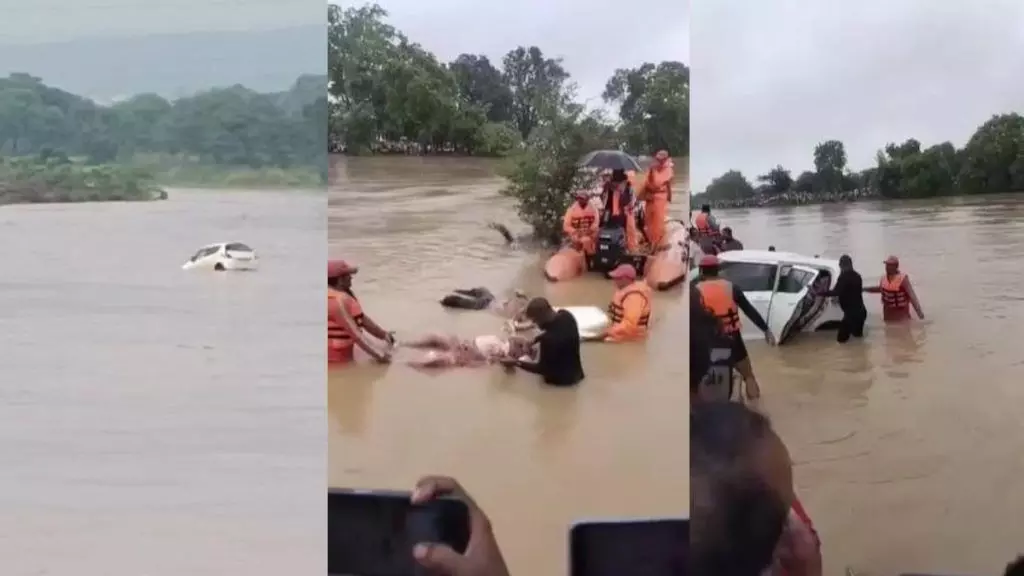 CG News : चार दिन बाद मिला लात नाला में बही कार का सुराग, एक-दूसरे का हाथ थामे मिले पूर्व सरपंच दंपती के शव