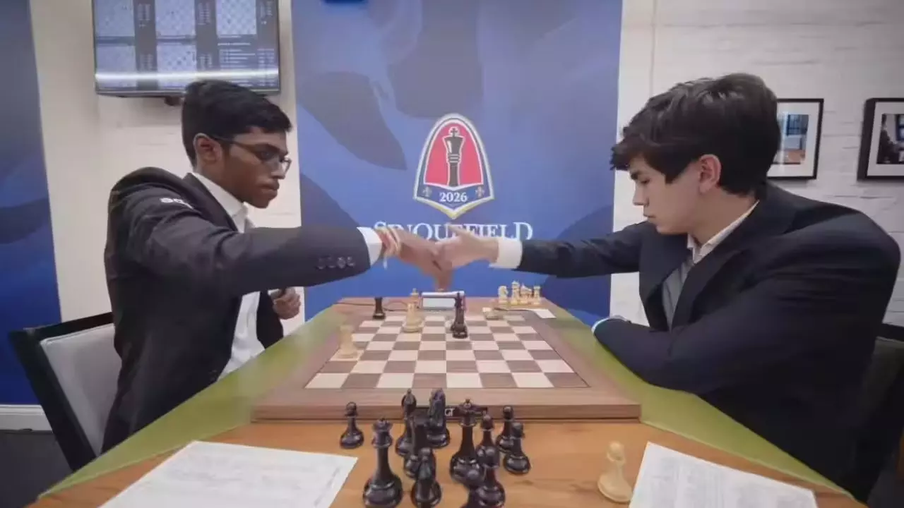 Sinquefield Cup 2026: सिंकफील्ड कप में आर. प्रज्ञानानंद की बड़ी जीत, 6 घंटे की जंग में वर्ल्ड चैंपियनशिप चैलेंजर सिंडारोव को दी मात Sinquefield Cup 2026: सिंकफील्ड कप में आर. प्रज्ञानानंद की बड़ी जीत, 6 घंटे की जंग में वर्ल्ड चैंपियनशिप चैलेंजर सिंडारोव को दी मात