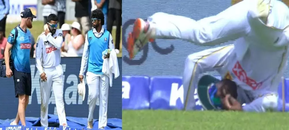 Dinesh Chandimal Injured: भारत के खिलाफ टेस्ट में श्रीलंका को झटका: दिनेश चांदीमल चोटिल, स्कैन के लिए अस्पताल ले जाया गया