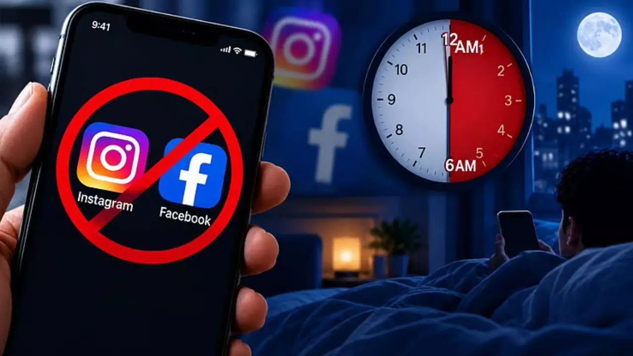 Meta का बड़ा फैसला : रात 12 से सुबह 6 बजे तक Instagram-Facebook रहेगा बंद, किशोरों के लिए 2 घंटे की डेली लिमिट Meta का बड़ा फैसला : रात 12 से सुबह 6 बजे तक Instagram-Facebook रहेगा बंद, किशोरों के लिए 2 घंटे की डेली लिमिट