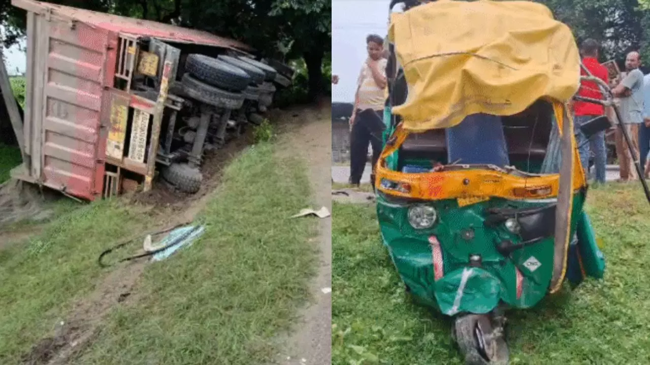 UP Accident : संभल में भीषण सड़क हादसा, डंपर से टकराया ऑटो; 4 महीने की बच्ची समेत 5 की मौत, 6 घायल UP Accident : संभल में भीषण सड़क हादसा, डंपर से टकराया ऑटो; 4 महीने की बच्ची समेत 5 की मौत, 6 घायल