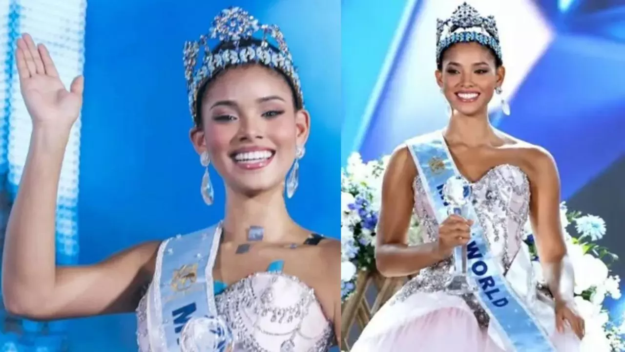 Joheirry Mola : डोमिनिकन रिपब्लिक की जोहेरी मोला बनीं Miss World 2026, टॉप-20 से बाहर हुई भारत की निकिता पोरवाल Joheirry Mola : डोमिनिकन रिपब्लिक की जोहेरी मोला बनीं Miss World 2026, टॉप-20 से बाहर हुई भारत की निकिता पोरवाल