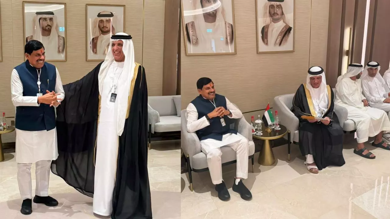 MP Investment Mission : CM डॉ. मोहन यादव की रस-अल-खैमा के शासक से मुलाकात, मध्यप्रदेश में निवेश को लेकर हुई अहम चर्चा MP Investment Mission : CM डॉ. मोहन यादव की रस-अल-खैमा के शासक से मुलाकात, मध्यप्रदेश में निवेश को लेकर हुई अहम चर्चा
