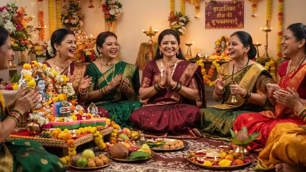 Hartalika Teej 2026 : हरतालिका तीज पर बन रहा खास संयोग, सोमवार को होगी शिव-पार्वती की पूजा, जानें व्रत का महत्व Hartalika Teej 2026 : हरतालिका तीज पर बन रहा खास संयोग, सोमवार को होगी शिव-पार्वती की पूजा, जानें व्रत का महत्व