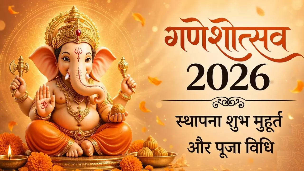 Ganesh Sthapana Vidhi 2026 : गणेश जी की स्थापना कैसे करें? जानें शुभ मुहूर्त, मंत्र और पूजा के खास नियम Ganesh Sthapana Vidhi 2026 : गणेश जी की स्थापना कैसे करें? जानें शुभ मुहूर्त, मंत्र और पूजा के खास नियम