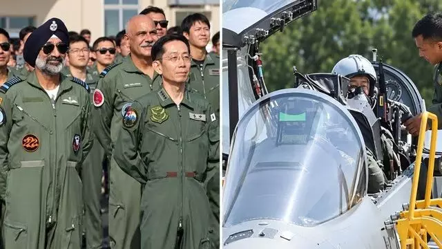 जापान के एयर चीफ ने तेजस में भरी उड़ान, पहली बार भारतीय धरती से उड़े जापानी लड़ाकू विमान, एपी सिंह बोले- रक्षा साझेदारी के लिए बड़ी उपलब्धि जापान के एयर चीफ ने तेजस में भरी उड़ान, पहली बार भारतीय धरती से उड़े जापानी लड़ाकू विमान, एपी सिंह बोले- रक्षा साझेदारी के लिए बड़ी उपलब्धि