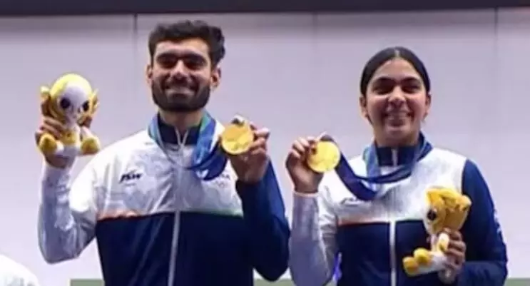 Asian Games 2026: सुरुचि-कमलजीत ने दिलाया भारत को दूसरा गोल्ड, शूटिंग में 10 मेडल Asian Games 2026: सुरुचि-कमलजीत ने दिलाया भारत को दूसरा गोल्ड, शूटिंग में 10 मेडल