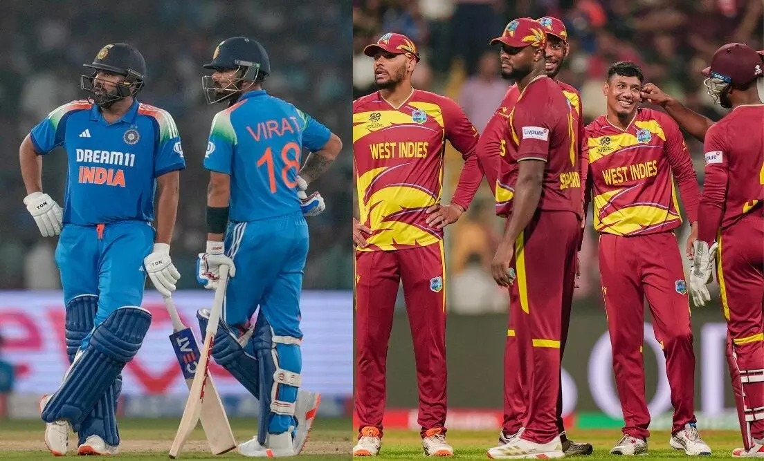 IND vs WI 1st ODI: 4 साल बाद तिरुवनंतपुरम में उतरेगी टीम इंडिया; रोहित-विराट पर नजर, जानें मैच का समय, पिच और लाइव स्ट्रीमिंग की डिटेल्स IND vs WI 1st ODI: 4 साल बाद तिरुवनंतपुरम में उतरेगी टीम इंडिया; रोहित-विराट पर नजर, जानें मैच का समय, पिच और लाइव स्ट्रीमिंग की डिटेल्स