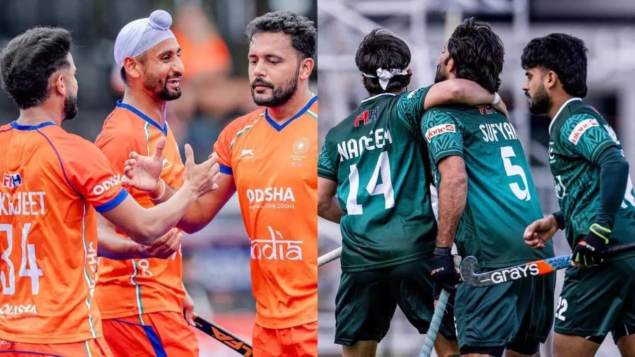 एशियन गेम्स में भारत-पाकिस्तान हॉकी की हाई-वोल्टेज टक्कर, कौन मारेगा फाइनल में एंट्री? जानें कब होगा मुकाबला एशियन गेम्स में भारत-पाकिस्तान हॉकी की हाई-वोल्टेज टक्कर, कौन मारेगा फाइनल में एंट्री? जानें कब होगा मुकाबला