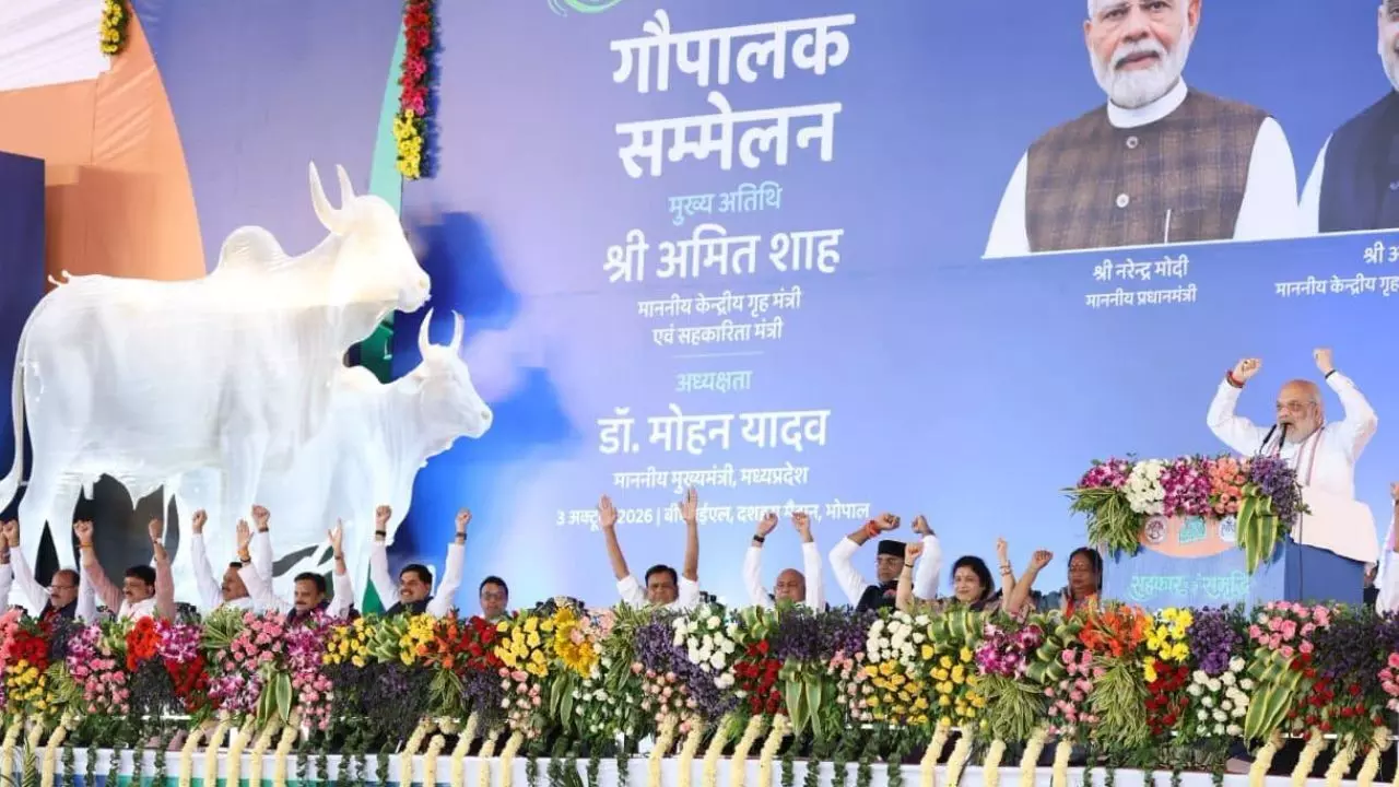 MP Gopalak Sammelan: अमित शाह ने ₹255 करोड़ के डेयरी प्लांट का किया भूमिपूजन, गोशालाओं को ₹101 करोड़ से अधिक की सहायता MP Gopalak Sammelan: अमित शाह ने ₹255 करोड़ के डेयरी प्लांट का किया भूमिपूजन, गोशालाओं को ₹101 करोड़ से अधिक की सहायता