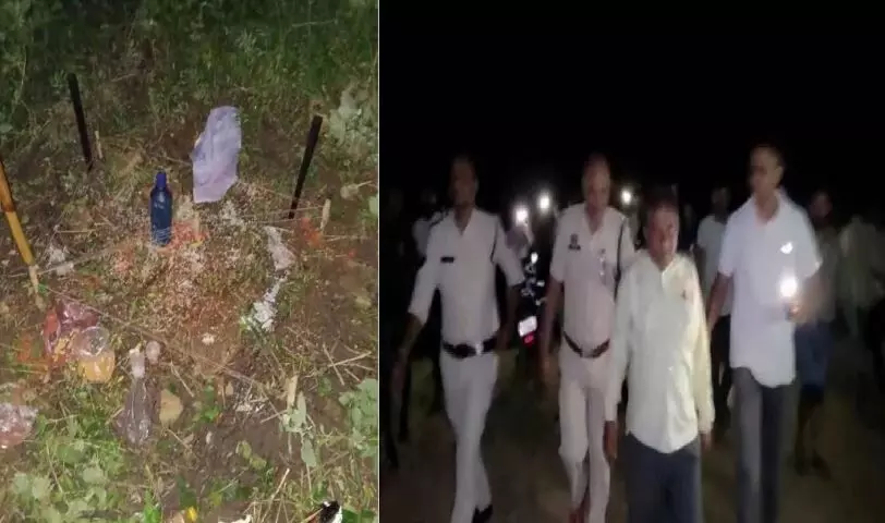 Rajnandgaon Gada Dhan Tantra Kriya: गड़ा धन निकालने नदी किनारे कर रहे थे तंत्र क्रिया, मौके पर पहुंचे ग्रामीणों, जानें फिर क्या हुआ Rajnandgaon Gada Dhan Tantra Kriya: गड़ा धन निकालने नदी किनारे कर रहे थे तंत्र क्रिया, मौके पर पहुंचे ग्रामीणों, जानें फिर क्या हुआ