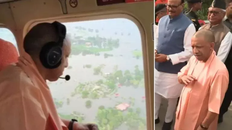UP News : फैजुल्लागंज में बाढ़ का जायजा लेने पहुंचे CM योगी, गोमती किनारे तटबंध बनाने के दिए निर्देश UP News : फैजुल्लागंज में बाढ़ का जायजा लेने पहुंचे CM योगी, गोमती किनारे तटबंध बनाने के दिए निर्देश