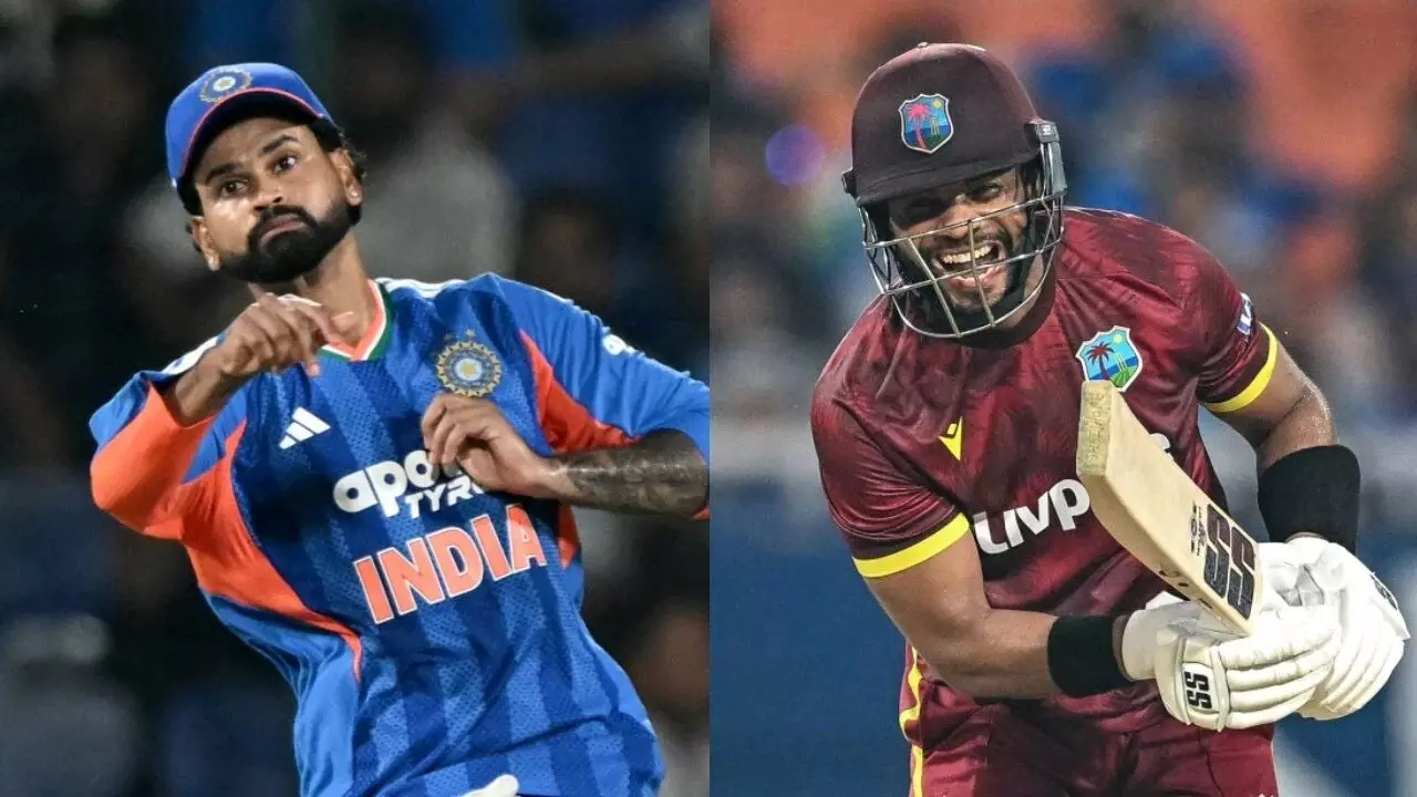 IND vs WI 1st T20I: वेस्टइंडीज के खिलाफ भारत ने टॉस जीता, पहले गेंदबाजी का लिया फैसला; अर्शदीप का शिकार बने कामिल पूरन; शाई होप क्रीज पर IND vs WI 1st T20I: वेस्टइंडीज के खिलाफ भारत ने टॉस जीता, पहले गेंदबाजी का लिया फैसला; अर्शदीप का शिकार बने कामिल पूरन; शाई होप क्रीज पर