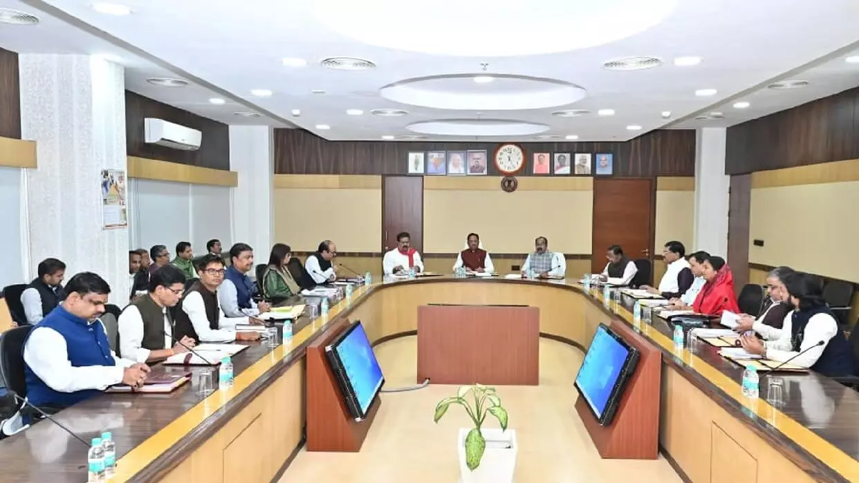 CG Cabinet Meeting: मुख्यमंत्री विष्णु देव साय की अध्यक्षता में 11 अक्टूबर को होगी कैबिनेट बैठक, कई प्रस्तावों पर हो सकता है फैसला CG Cabinet Meeting: मुख्यमंत्री विष्णु देव साय की अध्यक्षता में 11 अक्टूबर को होगी कैबिनेट बैठक, कई प्रस्तावों पर हो सकता है फैसला