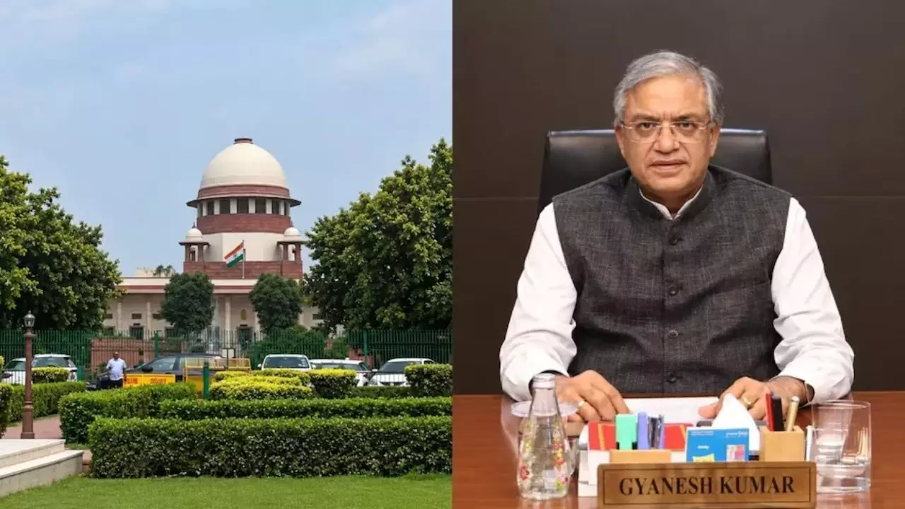 Supreme Court: मुख्य चुनाव आयुक्त ज्ञानेश कुमार के खिलाफ याचिकाओं पर सुनवाई टली, SC ने दिया 10 दिन का समय Supreme Court: मुख्य चुनाव आयुक्त ज्ञानेश कुमार के खिलाफ याचिकाओं पर सुनवाई टली, SC ने दिया 10 दिन का समय